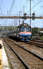 Amtrak AEM-7 # 931 leads an eastbound at Frankford unction